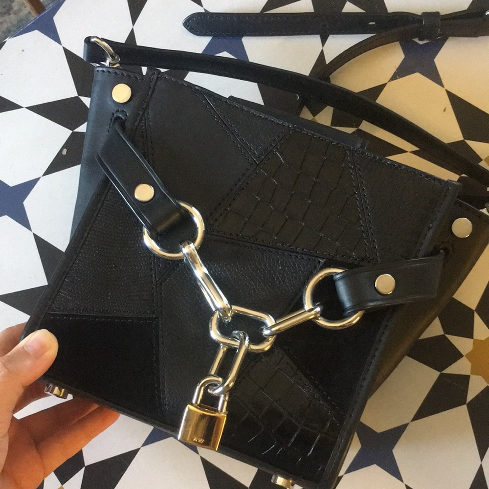 Alexander Wang croc-embossed crossbody (leather)